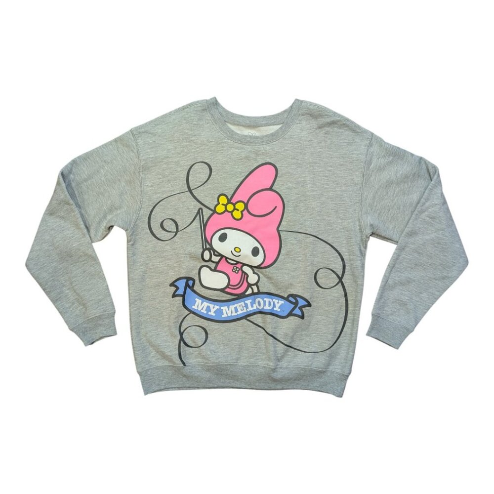My Melody Graphic Sweatshirt Womens Sanrio Bioworld Crewneck Floral Cute Sz XL